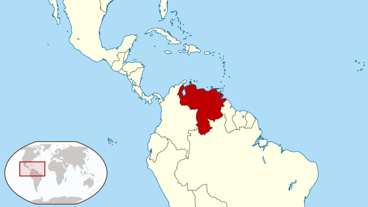 венецуела на карта на јужна америка