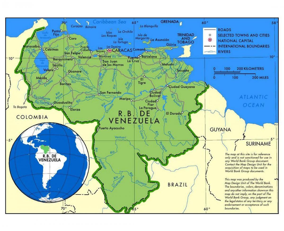 мапа на мапата де венецуела