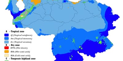 Карта на венецуела клима