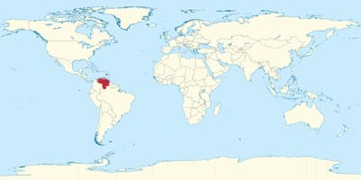 Венецуела на мапата на светот