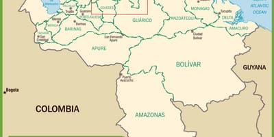 Карта на венецуела политички